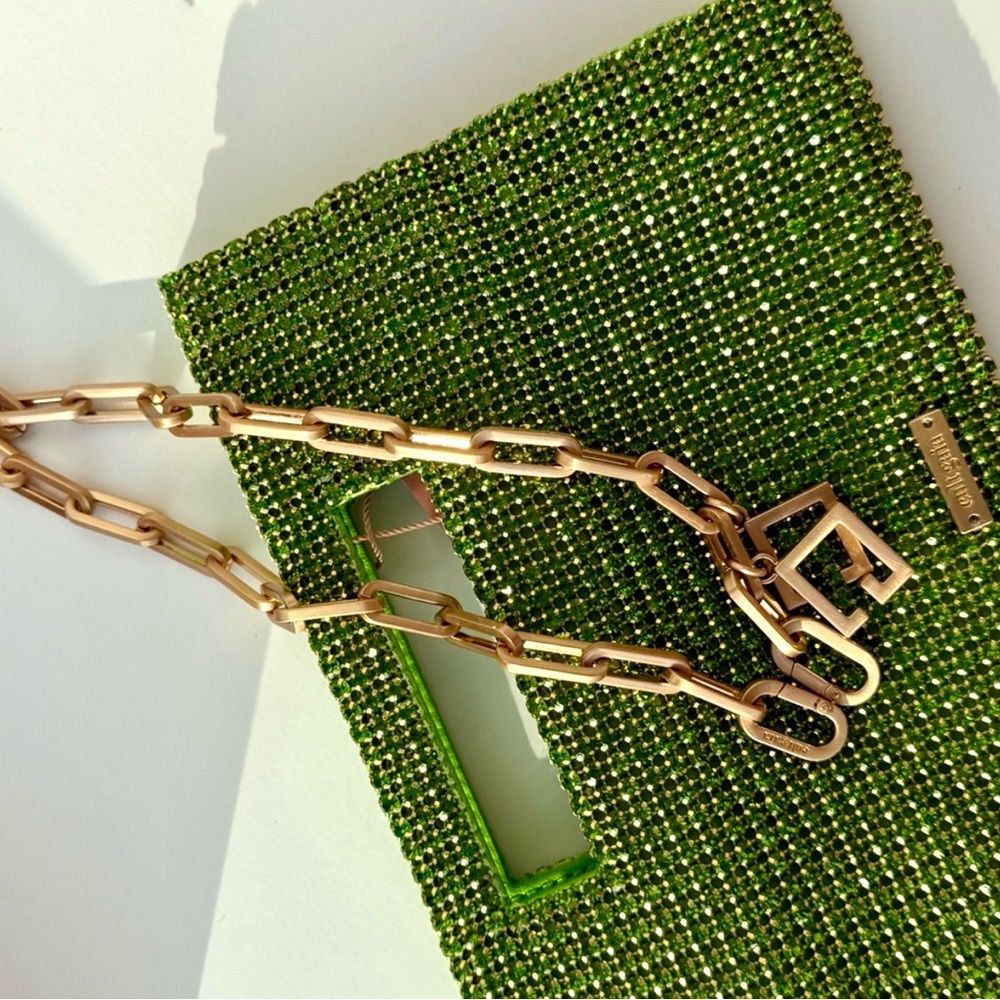 Cult Gaia Emerald Beaded Bag